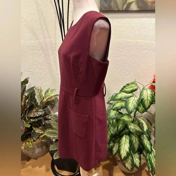 Milly burgundy mini dress size 12 - Picture 5 of 12